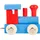 Small Foot Company Buchstabenzug Lokomotive