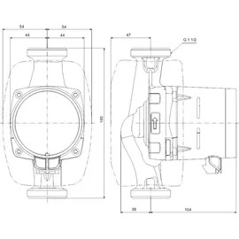Grundfos Hocheffizienzpumpe Alpha 1 25-40 180