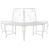 vidaXL Baumbank 160 x 80 x 89 cm Antik Weiß