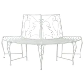 vidaXL Baumbank 160 x 80 x 89 cm Antik Weiß