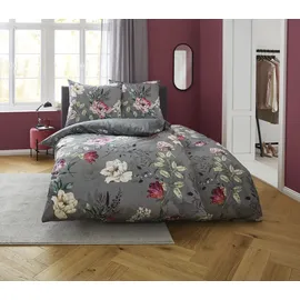 KLEINE WOLKE Vincenza Floral Basalt 155 x 220 cm + 2 x 80 x 80 cm