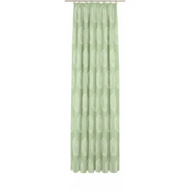 Wirth Vorhang WIRTH "Kingston" Gr. 1, grün, B:135cm H:145cm, Jacquard, Polyacryl, Polyester, Gardinen