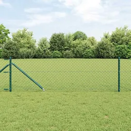 vidaXL Zaunpfosten 10 x 0,4 m Grün/Stahl