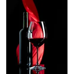 EUROART Glasbild 50 x cm Red Wine XII Glas Rot