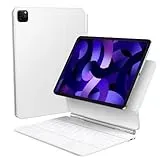 TECURS Tastatur für iPad Air 11 Zoll (M4/M3/M2 2026/2025/2024), iPad Air 5/4(2022/2020) Hülle mit Tastatur, Magic Keyboard für ipad pro 11(4. /3. /2. /1. Gen) mit Trackpad, QWERTZ, Weiß