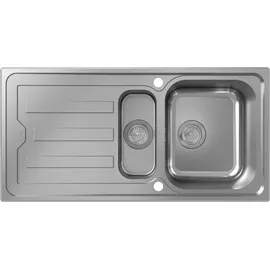 Hansgrohe S44 1,5 Becken rechts Einbauspüle Edelstahl Handbetätigung 1000 x 500 mm