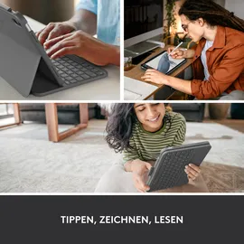 Logitech Slim Folio für iPad 10 2022 grau QWERTZ