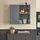 SoBuy Hängeschrank Badschrank Küchenschrank Medizinschrank Wandschrank mit Verstellbarem Regal Für Bad, Küche, Wohnzimmer BHT ca: 60x60x30cm Grau
