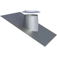 OEG Dachdurchführung Metall Ø 150 mm 16-25° Neigung Weiß