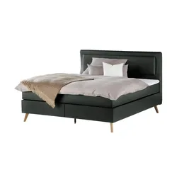 Boxspringbett   ¦ schwarz ¦ Maße (cm): B: 180 H: 118