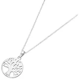Smart Jewel Kette mit Anhänger Lebensbaum, Karte, Silber 925 silberfarben