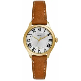 Fossil Damen Analog Quarz Uhr mit Leder Armband ES5397