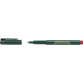 Faber-Castell 1511 Document Fineliner rot 0,4 mm, 10 St.