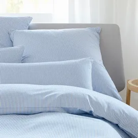 ELEGANTE Hamburger Streifen Gestreift Blau 80 x 80 cm + 40 x 80 cm