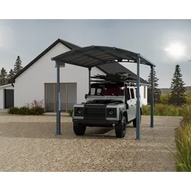 CANOPIA Einzelcarport Alpine 2,59 x 4,35 m grau inkl. Regenrinne