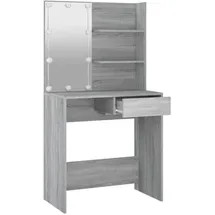 vidaXL Schminktisch mit LED Grau Sonoma 74,5x40x141 cm