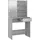 vidaXL Schminktisch mit LED Grau Sonoma 74,5x40x141 cm
