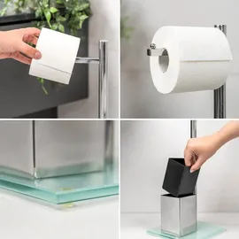 bremermann WC-Bürste 2in1 Edelstahl/Sicherheitsglas Weiß