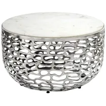 Wohnling Couchtisch Silber Marmor 60 x 35 cm