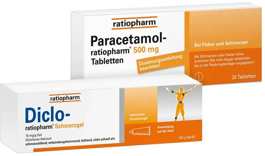 ratiopharm Paracetamol 500 + Diclo 1 Set