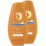 Schauma Schwarzkopf Spülung Superfruit & Glanz (2x 250 ml), vitalisierende Haarspülung mit pflegender Formel stärkt das Haar und verleiht einen natürlichen Glanz