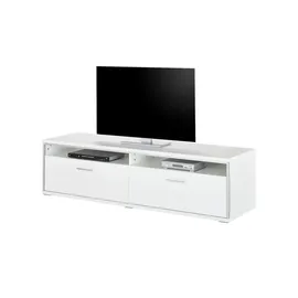 Uno Primo TV-Lowboard 184 x 51 x 52 cm Weiß Metall/Spanplatte/Holzwerkstoff