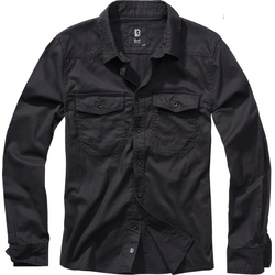 Brandit Flanell Shirt, zwart, S Voorman