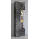OTTO home Vitrine India 45 x 35 x 160 cm Grau