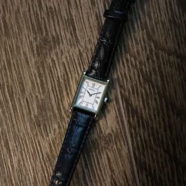 Seiko Quarz Rechteckig Leder 28 mm SWR053P1
