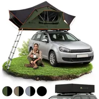 Juskys Autodachzelt Lago 120 x 210 cm Schwarz / Olivgrün