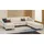 VASAGLE Modulares Sofa, U-förmiger Couch, 7-Sitzer, Schlafsofa mit Fußmodulen, tiefe Sitze - Weiß