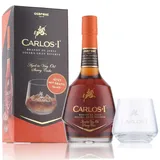 Carlos I Solera Gran Reserva Brandy de Jerez 40% Vol. 0,7l in Geschenkbox mit Glas