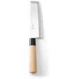 HENDI Messer "Nakiri", mit Holzgriff, Japanische Messer, Küchenmesser, Messer, Deutscher Stahl X50CrMoV15, Klinge: 180mm, Länge: 325mm