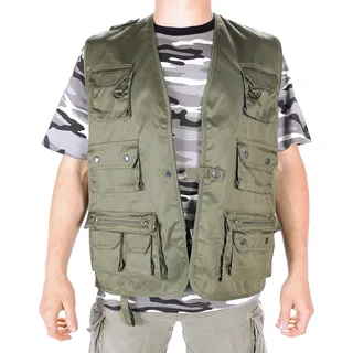 Mil-Tec Jagd- und Anglerweste oliv, XXL