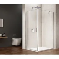 Gelco Komplettdusche LORO Rechteckige Duschkabine 900x800mm, BxT: 90x80 cm, Gelco-GN4490-03-SET