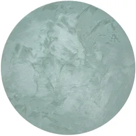 benuta nest - Kunstfell-Teppich Dave Mint ø 120 cm