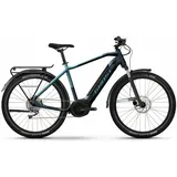 Ghost E-Bike E-TERU B Essential EQ dark gray/met. light blue - glossy, 9 Gang, Mittelmotor, Gepäckträger, Lichtanlage, Schutzbleche