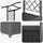vidaXL Hochbeet mit Rankgitter und Dach 207 x 40 x 126 cm Hellgrau