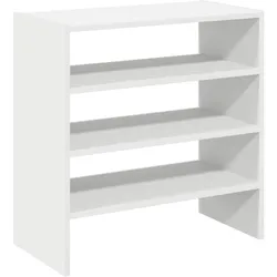 vidaXL Schuhregale 2 Stk. Stapelbar Weiß 60x30x30,5 cm