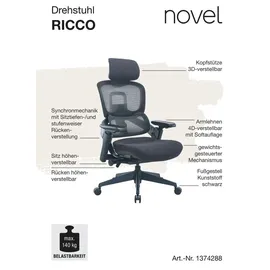 Novel RICCO Drehstuhl Schwarz