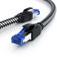 Primewire Patchkabel CAT 8, Gigabit Ethernet LAN Kabel, 40 Gbit/s S/FTP PIMF, Netzwerkkabel mit Baumwollmantel - 5m