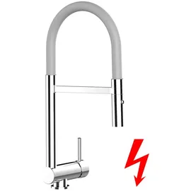 VIZIO Niederdruck Einhebelmischer Schlauchbrause Grau