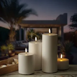 uYuni LED Kerze THEA 20 cm 8,4 cm weiß