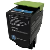 Lexmark Original Toner 78C2XC0 High Yield Farbe: Cyan ca. 5.000 Seiten für CS 421,521,622 Serien und CX 421,521,622,625 Serien
