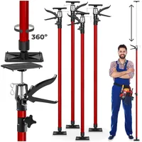 Tectake tectake® 4er-Set Teleskopstützen, stufenlos höhenverstellbar, Belastbarkeit 30 kg