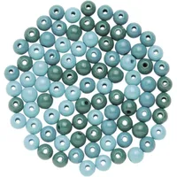 Glorex  Holzperle Türkis mix 6 mm