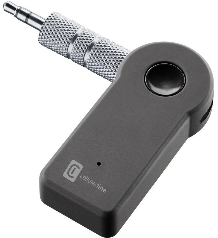 Cellularline BTMUSICRECEIVERK - Bluetooth-Empfänger - schwarz Smartphone-Adapter 3,5-mm-Klinke zu 3,5-mm-Klinke schwarz