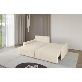 altdecor Ecksofa Cord 2-Sitzer Beige