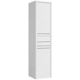 Badplaats Badezimmerschrank, Weiß, Holz, Rechteckig, 30x130x35 cm, Badezimmer, Badezimmerschränke, Midischränke