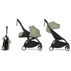 Babyzen Duo Kinderwagen Yoyo2 6+ mit 0+ Kit - Nero - Olive